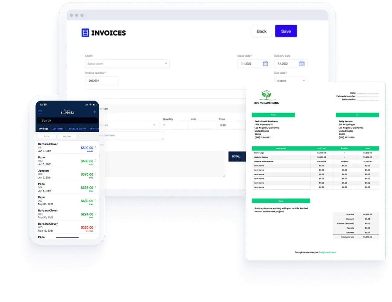 Create professional invoices