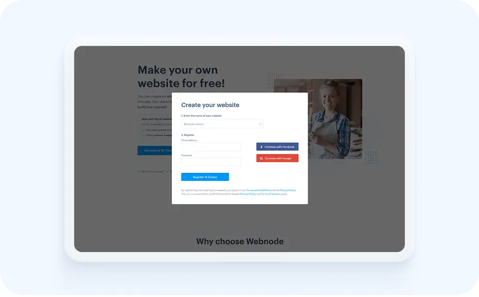 1. Sign up for free
