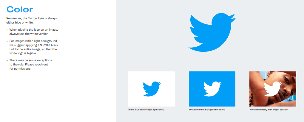 El logo de Twitter - uso correcto