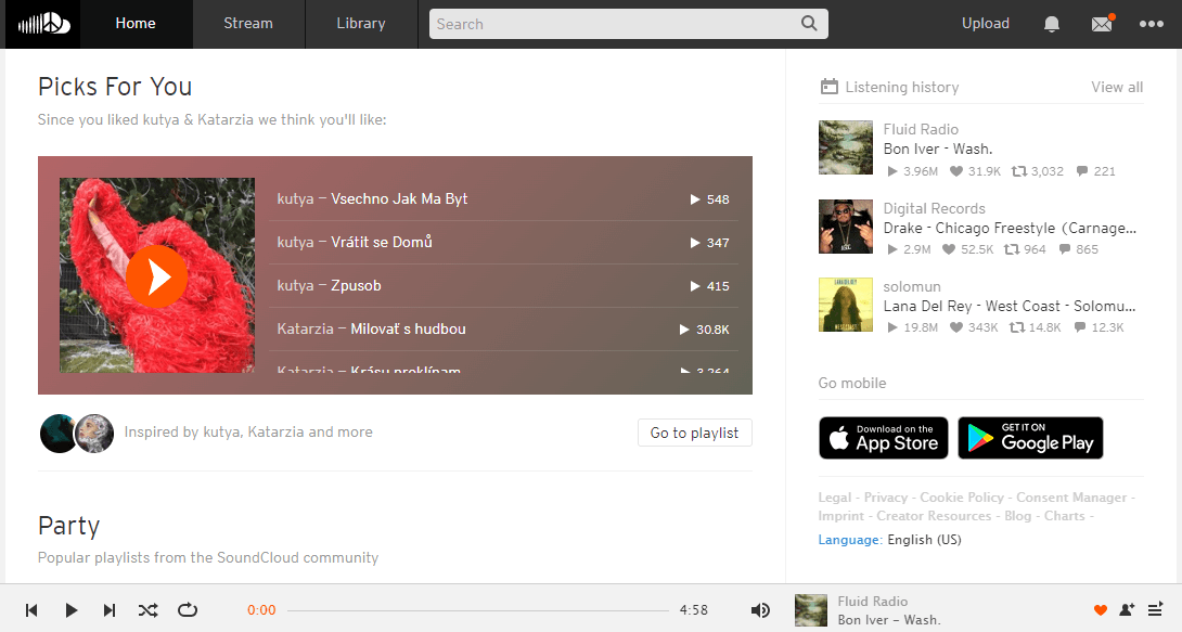 Soundcloud – faixas profissionais e independentes