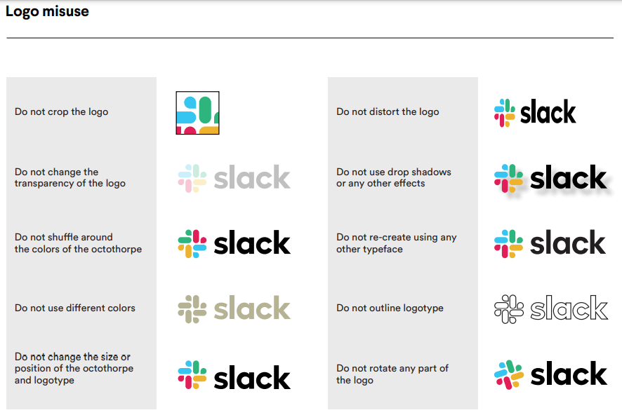 Mal uso del logo de Slack