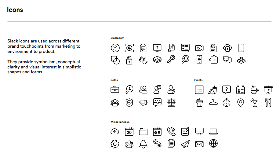 Iconos de la marca Slack