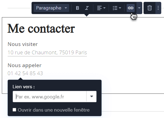 Ajouter un lien