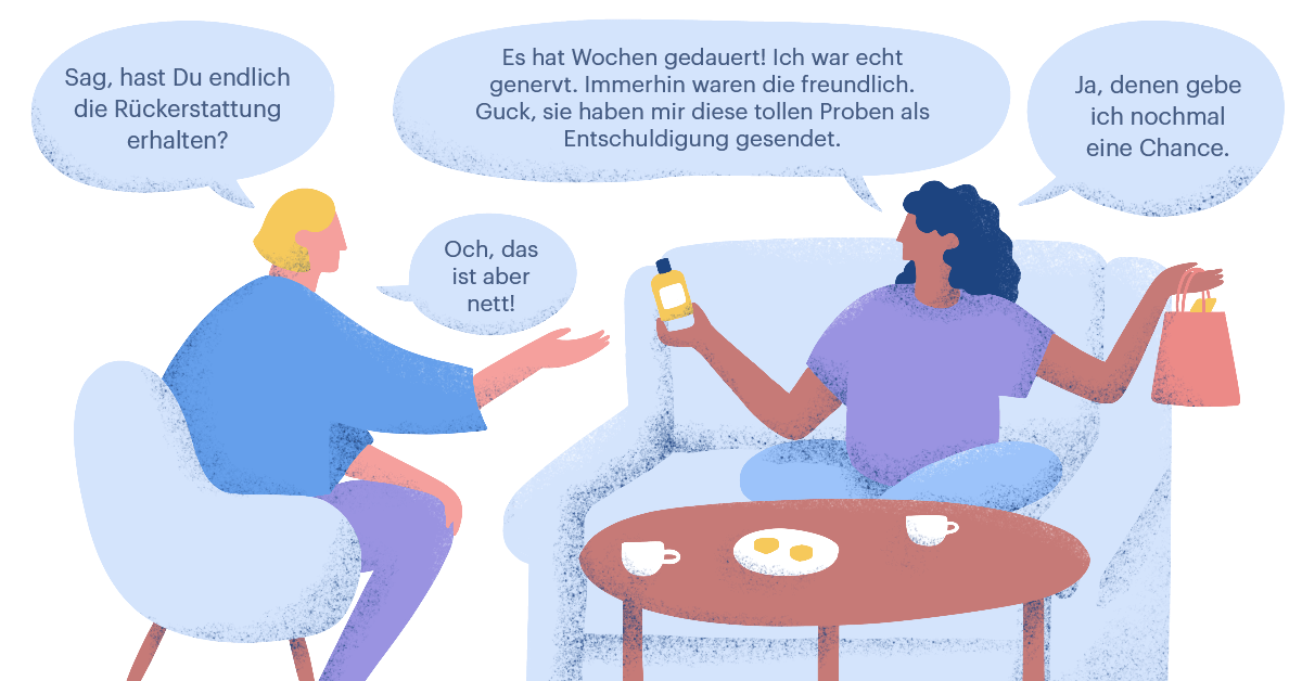 Beispiel wie eine negative Erfahrung in eine positive umgewandelt werden kann.