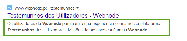 SEO - Como aparece descrição da página no Google