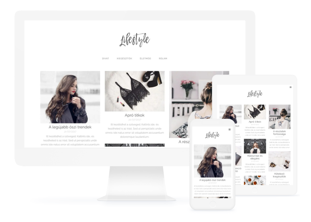 Életmód blog sablon