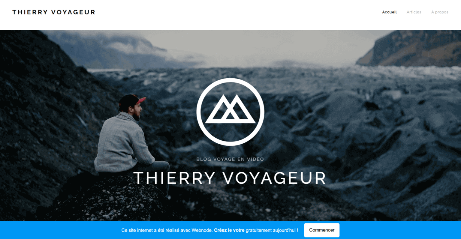 Exemple de page d'accueil d'une agence de voyages utilisant un modèle Webnode