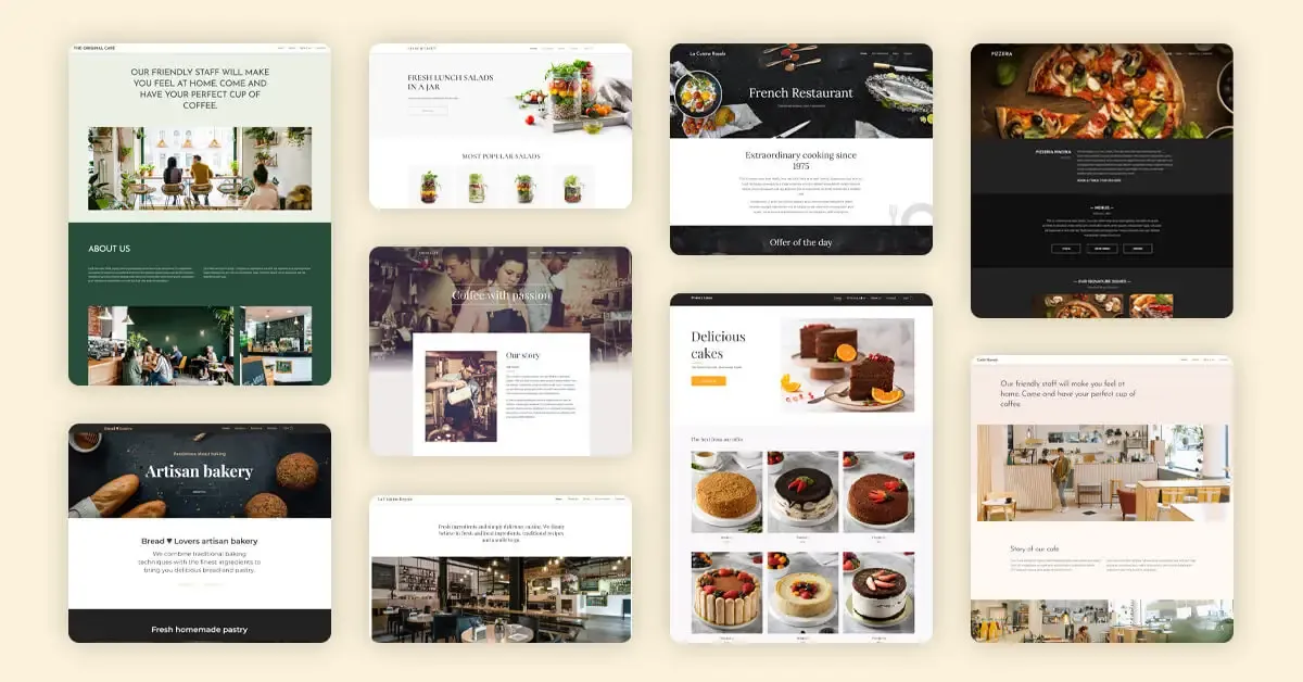 Templates for restaurant websites