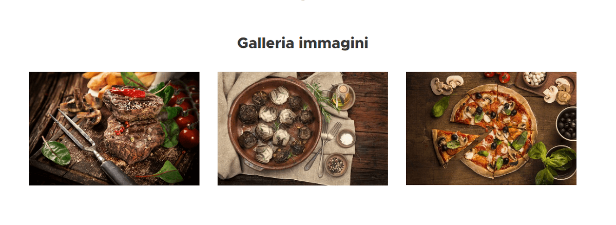 Galleria siti web per ristoranti