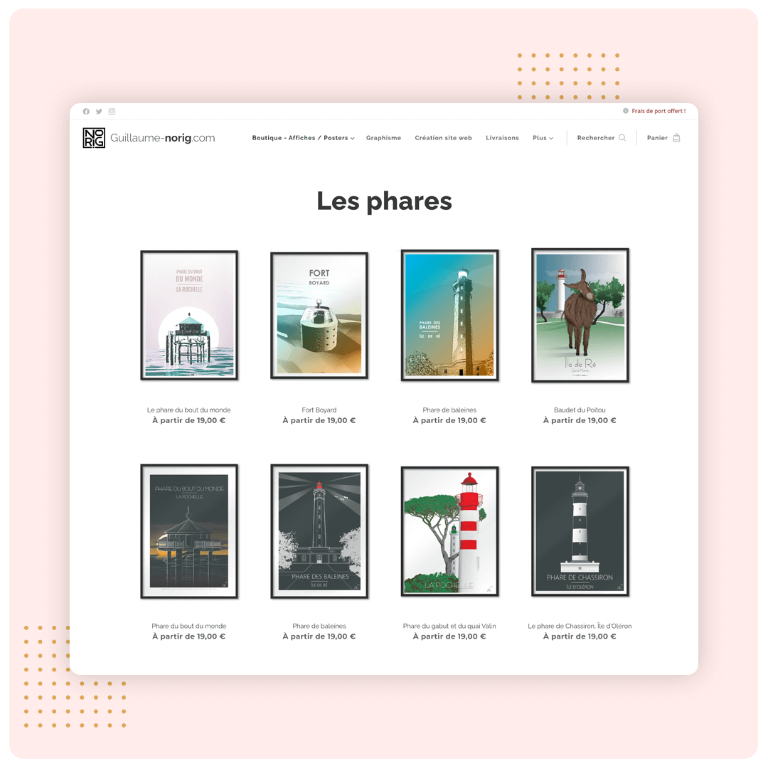 Site de Guillaume Norig avec Webnode