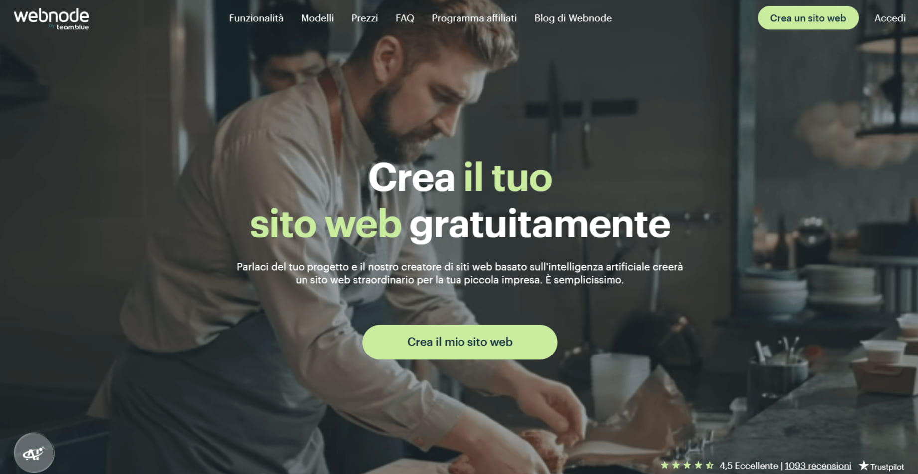 Hompage di Webnode