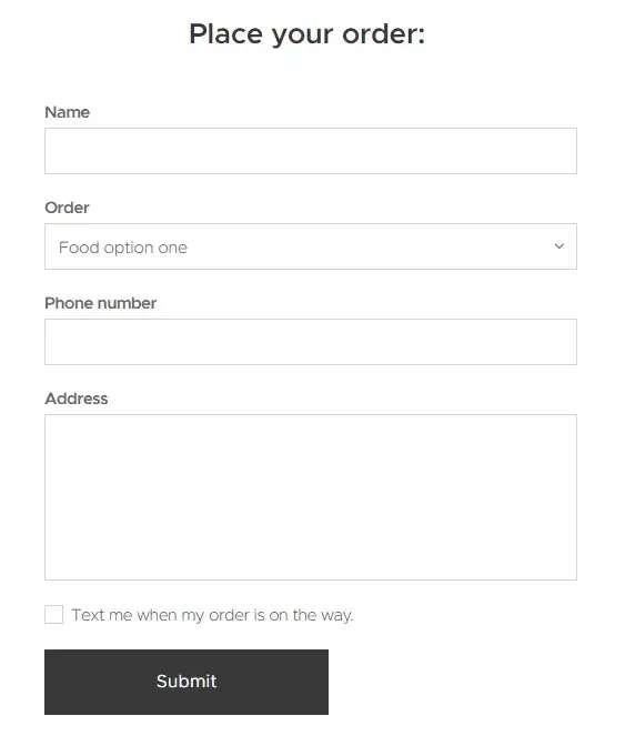 Online restaurant ordering