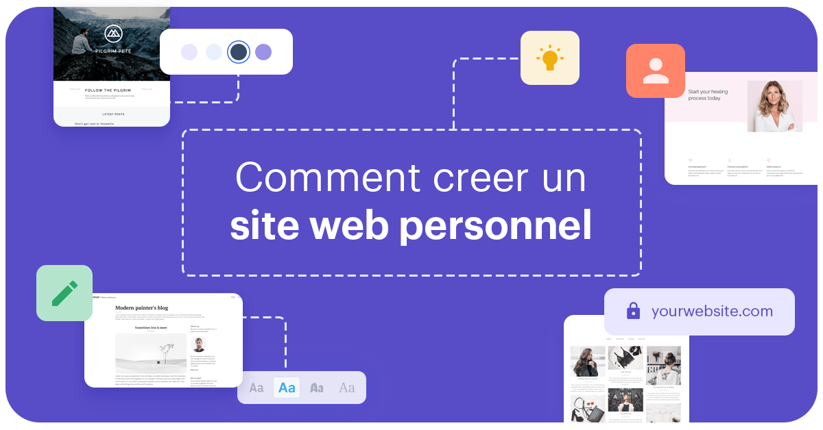 Guide étape par étape pour créer un site web personnel.