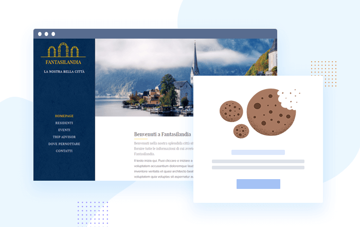 Una barra dei cookie per il tuo sito web
