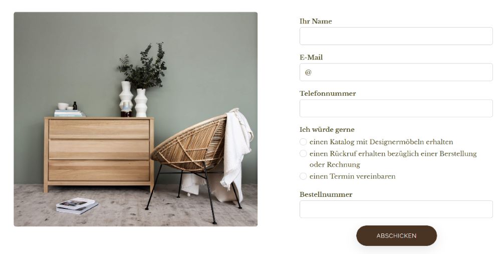 Beispiel eines erweiterten Kontaktformulares