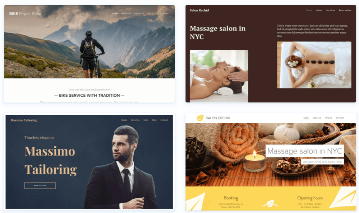 Service and maintenance website templates by Webnode
