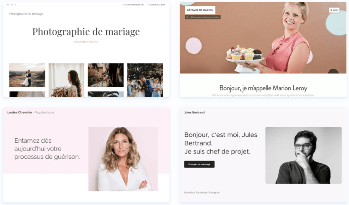 Modèles de sites Webnode