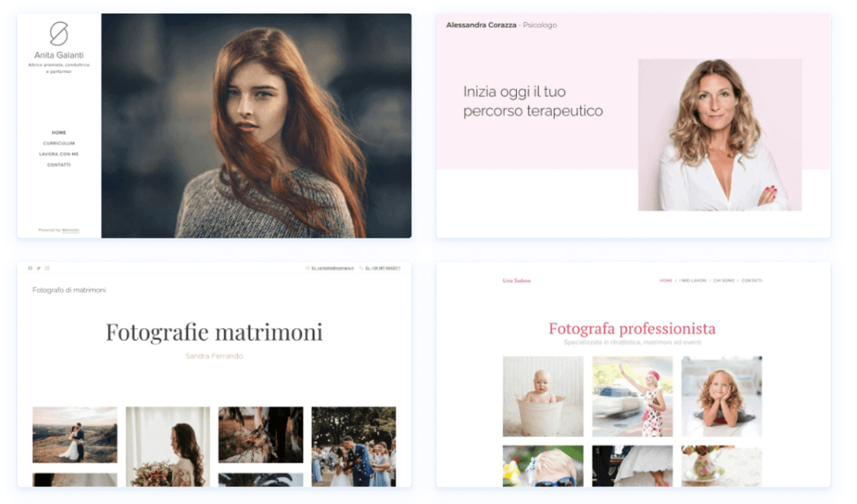 esempi di modelli di siti portfolio