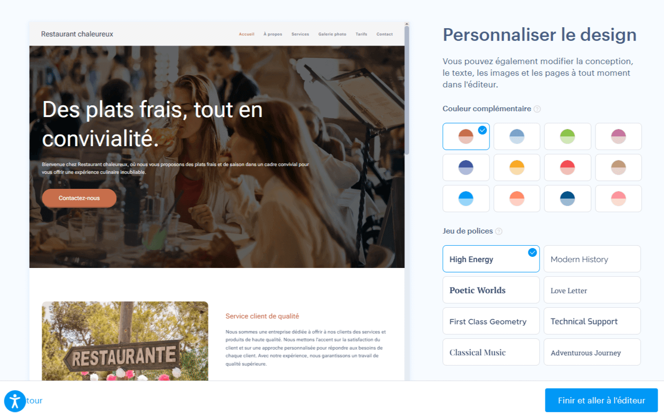 Personnaliser votre site internet dans l'éditeur Webnode est simple et intuitif