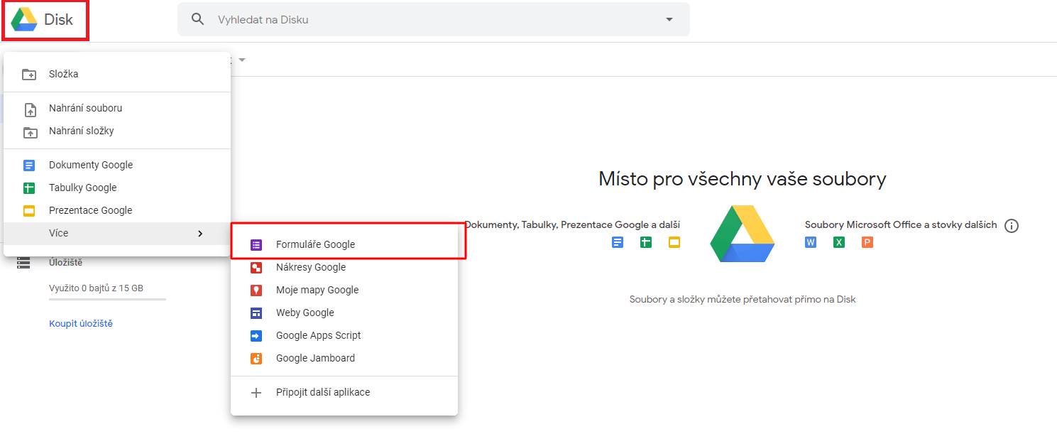 formuláře Google