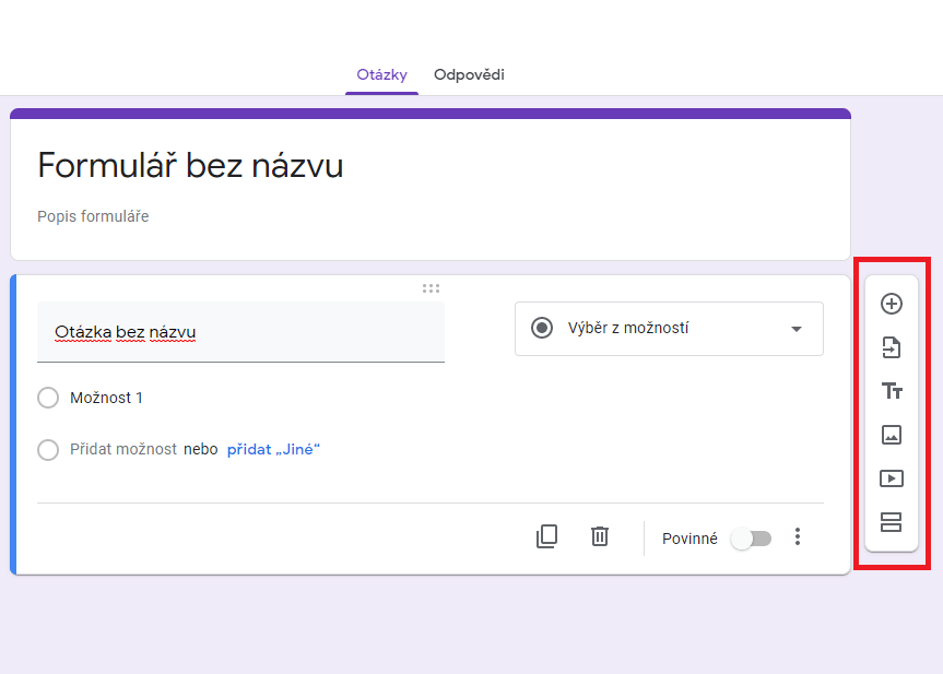 Google dotazník