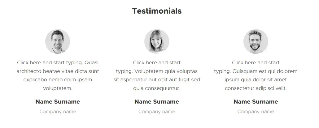 Testimonials on restaurant website