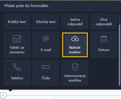 Tlacitko pro nahrani souboru