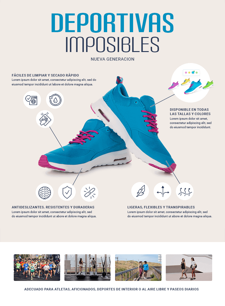 descripción de zapatillas para correr