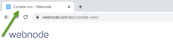 Título do site aparecendo na guia do navegador