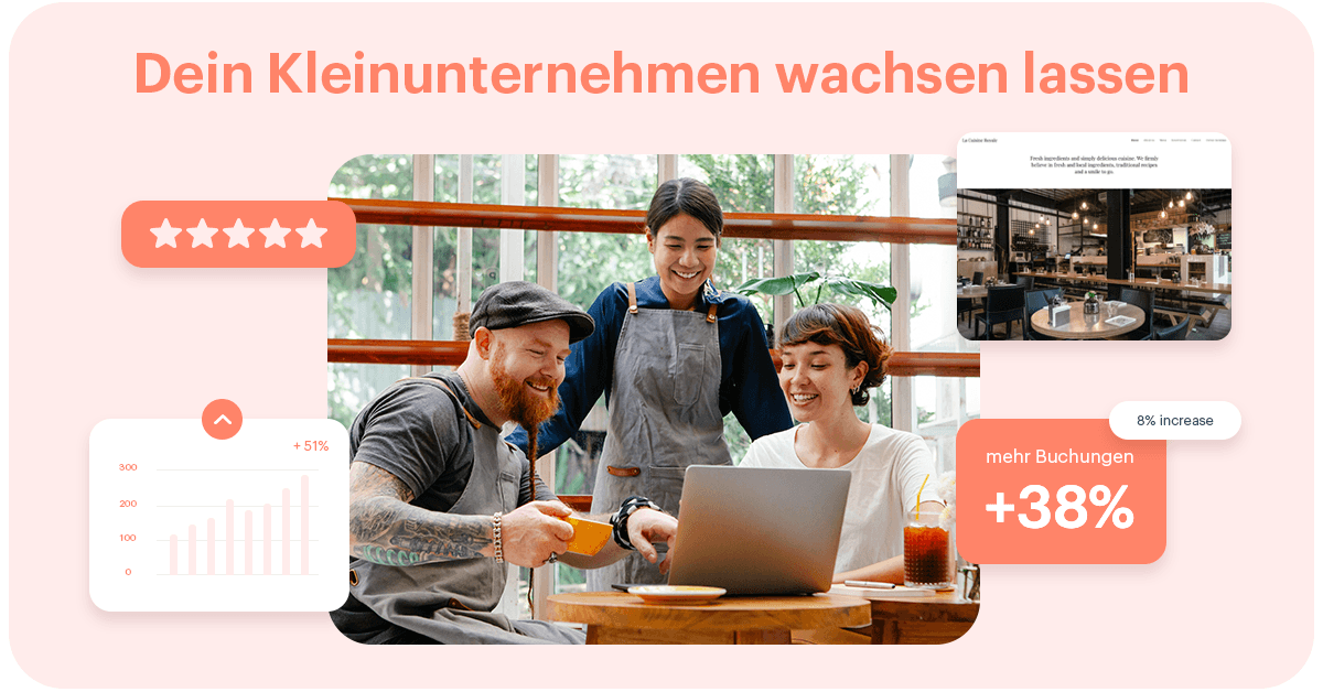 Unternehmer am Arbeitsplatz setzen Wachstumsstrategien um.