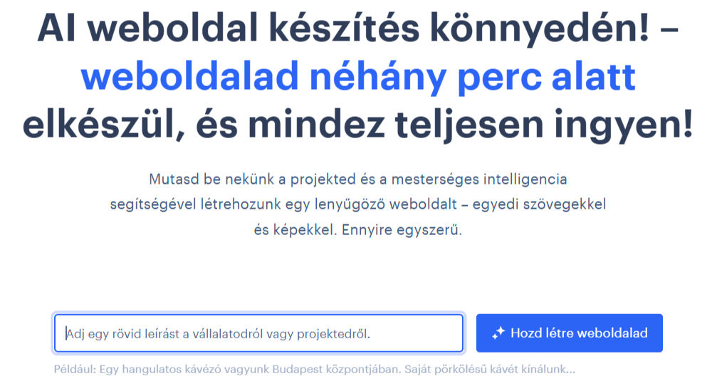 AI-alapú weboldalkészítés a Webnode-dal.