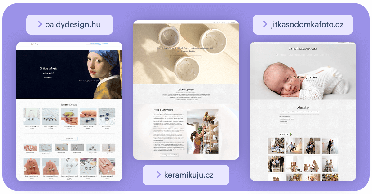 Beispiele für Unternehmens- und E-Commerce-Websites mit Webnode