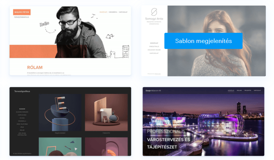 A Webnode Dizájn és művészet galériájának weboldal sablonjai, amelyek fotósok számára is ideálisak.
