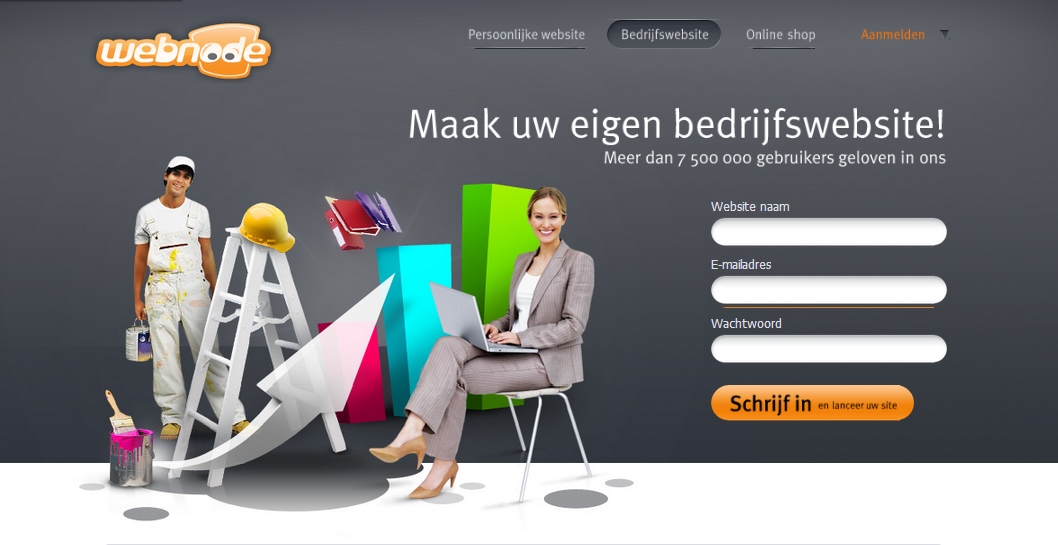 Start hier uw bedrijfswebsite