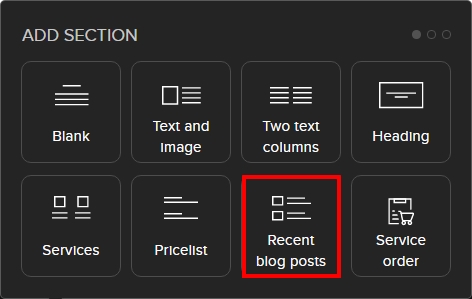 blog feature