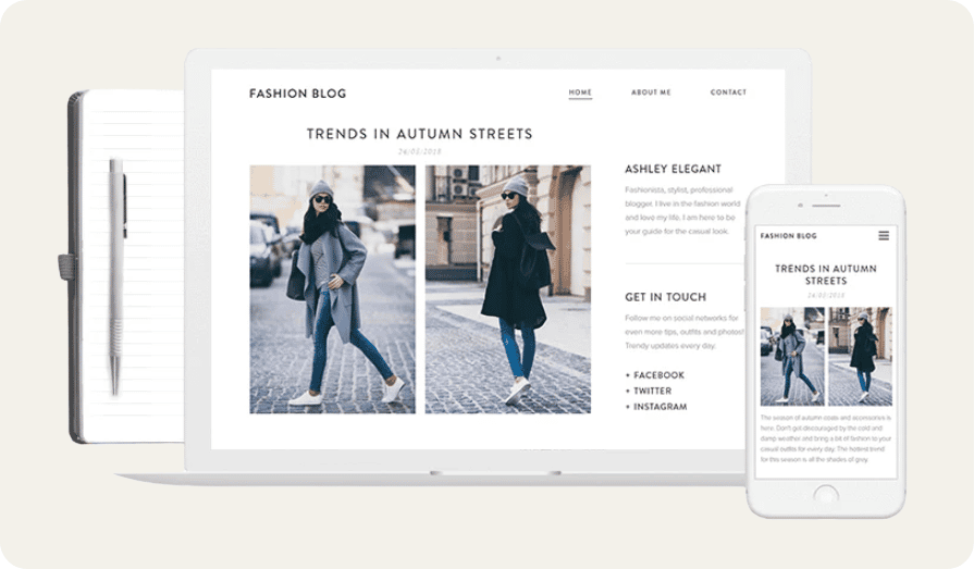 Webnode blog template