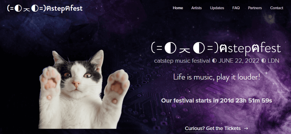 Beispiel eines Countdown Widgets
