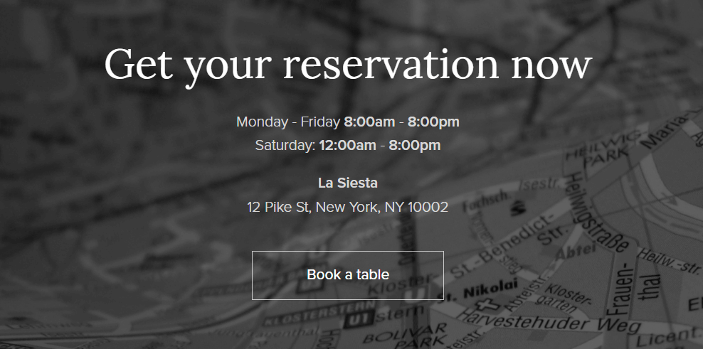Reservation options