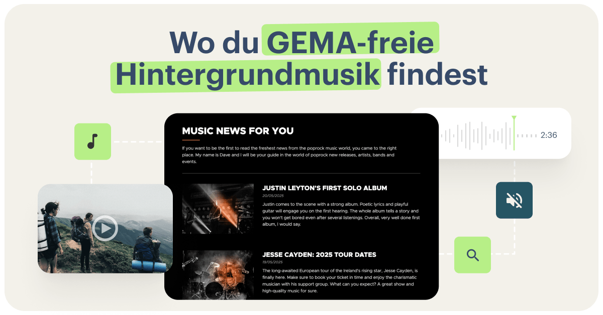 GEMA-freie Hintergrundmusik für deine Website