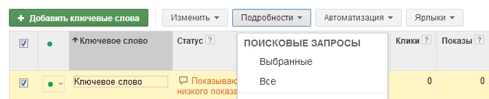 Узнать поисковые запросы