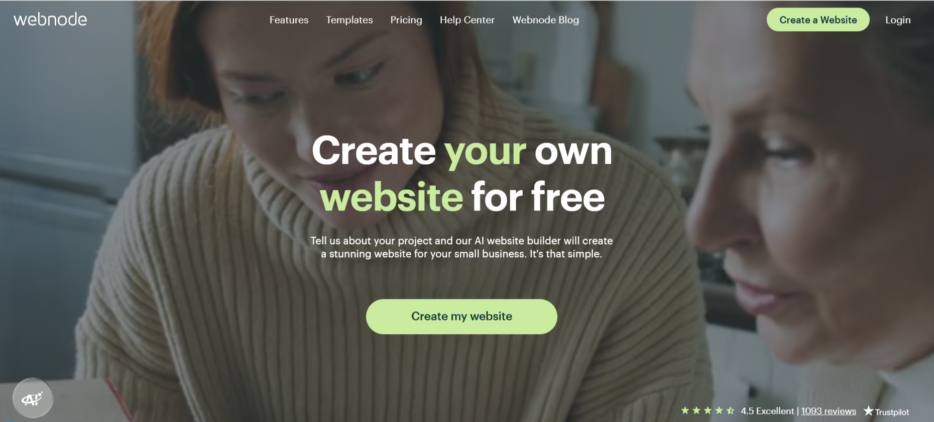 Webnode homepage