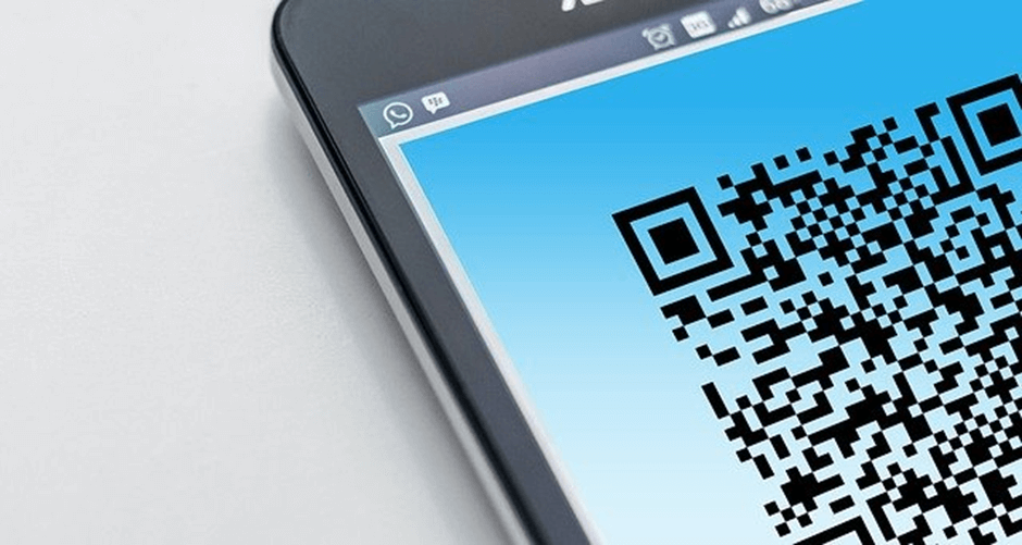 QR-Code als Abbildung im Smartphone.