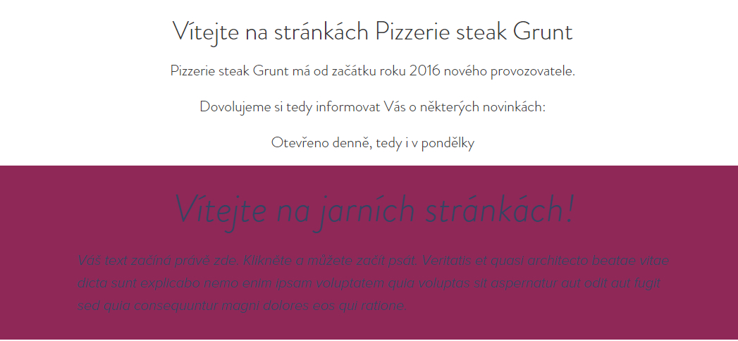 Kontrast pozadí s textem na webu