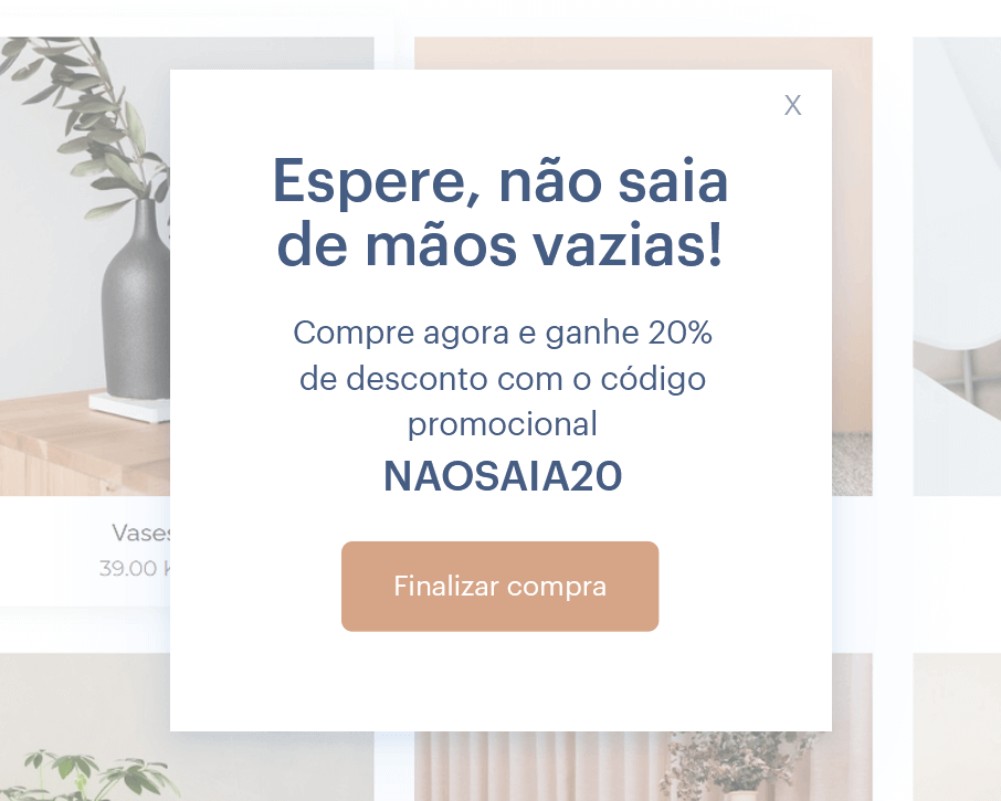 Lembrete de abandono de carrinho