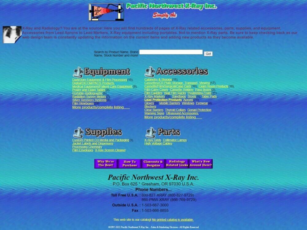 Exemplo de layout de página inicial pouco convencional