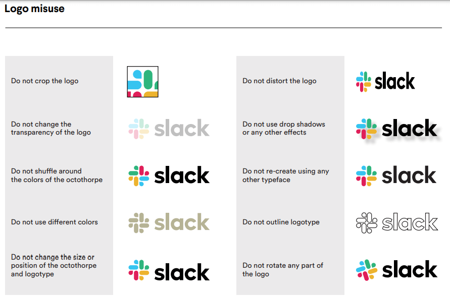 Wie das Slack Logo nicht sein soll