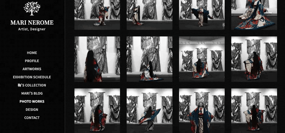 Ejemplo de galería de fotos en un sitio web de fotografía hecho con Webnode