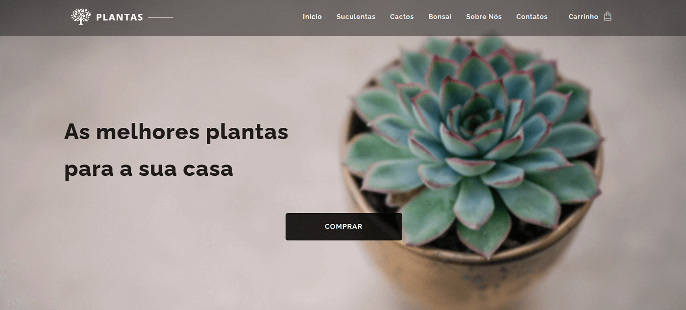 Exemplo de site com uma navegação intuitiva