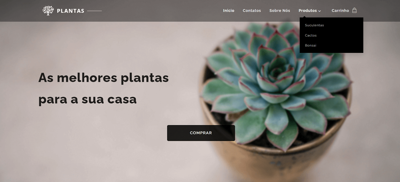Exemplo de site com uma navegação pouco intuitiva