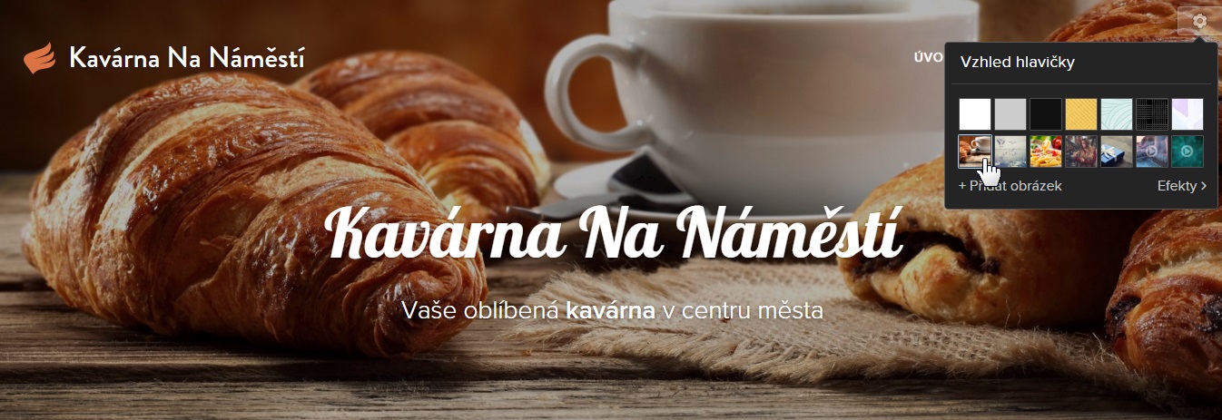 Změna pozadí na webu ve Webnode 2.0